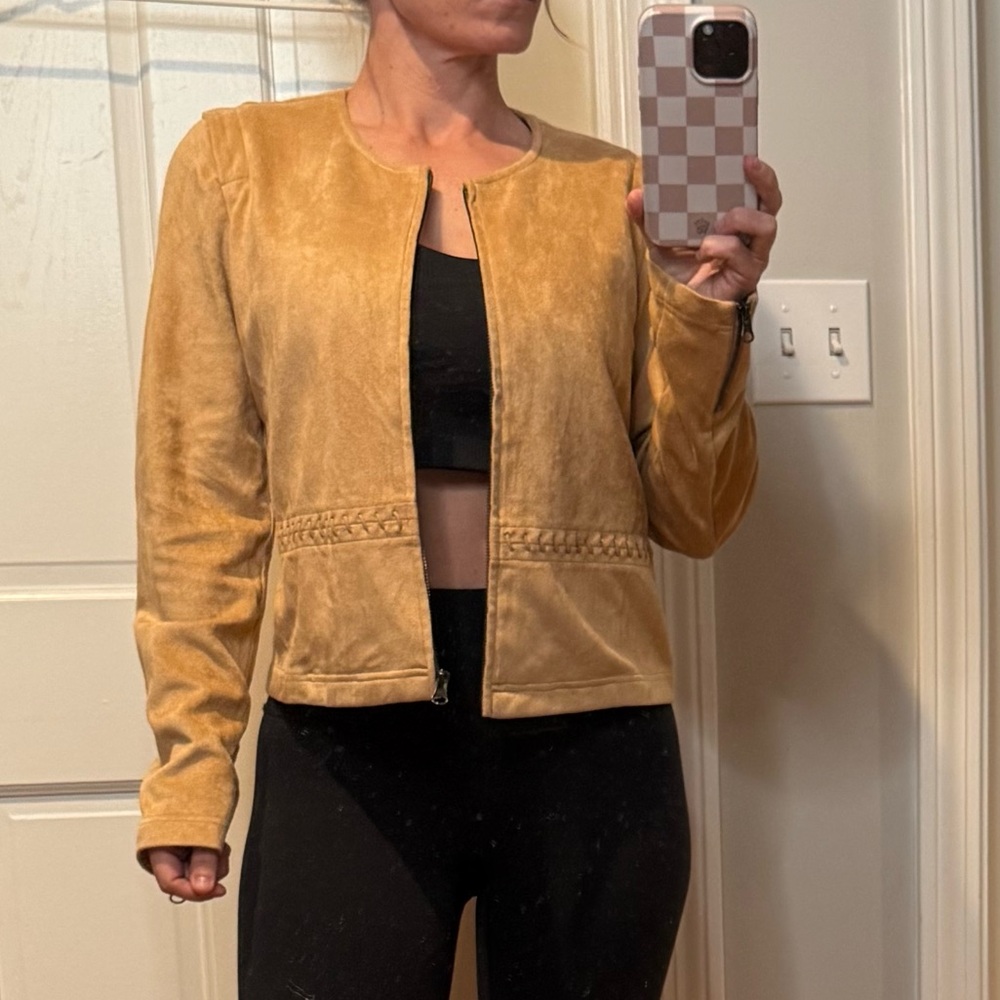 209 WST 38 New York Faux Suede Jacket Tan Size XS